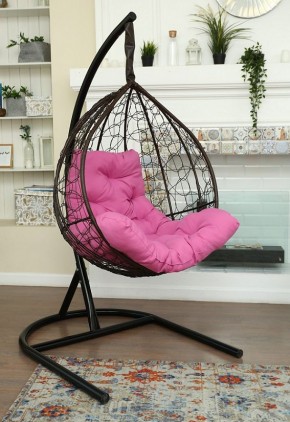 Подвесное кресло-кокон Бароло (коричневый/черный) в Камышлове - kamyshlov.ok-mebel.com | фото