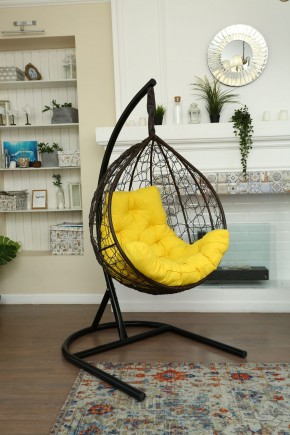 Подвесное кресло-кокон Бароло (коричневый/черный) в Камышлове - kamyshlov.ok-mebel.com | фото 4