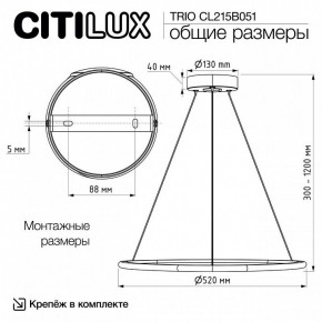 Подвесной светильник Citilux Trio CL215B051 в Камышлове - kamyshlov.ok-mebel.com | фото 8