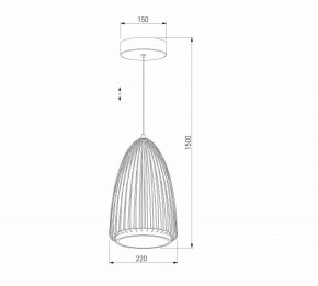 Подвесной светильник Eurosvet Comodita 40009/1 LED черный в Камышлове - kamyshlov.ok-mebel.com | фото 5