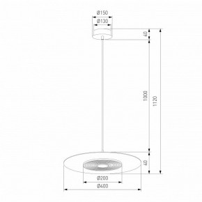Подвесной светильник Eurosvet Kontur 40030/1 LED черный в Камышлове - kamyshlov.ok-mebel.com | фото 4