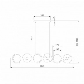 Подвесной светильник Eurosvet Moity 70149/6 черный/латунь Smart в Камышлове - kamyshlov.ok-mebel.com | фото 3