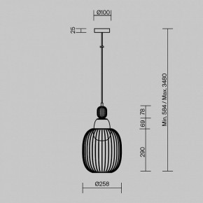 Подвесной светильник Maytoni Levitation MOD376PL-01G1 в Камышлове - kamyshlov.ok-mebel.com | фото 5