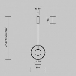 Подвесной светильник Maytoni Paparazzi MOD407PL-L12B3K1 в Камышлове - kamyshlov.ok-mebel.com | фото 2