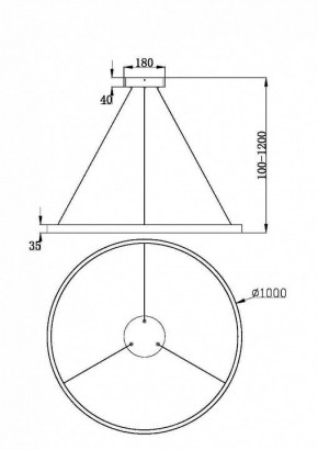 Подвесной светильник Maytoni Rim MOD058PL-L54BK в Камышлове - kamyshlov.ok-mebel.com | фото 4