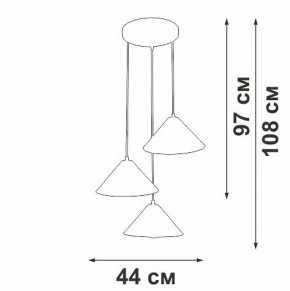 Подвесной светильник Vitaluce V3093 V3093-0/3S в Камышлове - kamyshlov.ok-mebel.com | фото 2