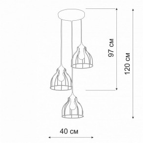 Подвесной светильник Vitaluce V3102 V3102-1/3S в Камышлове - kamyshlov.ok-mebel.com | фото 2