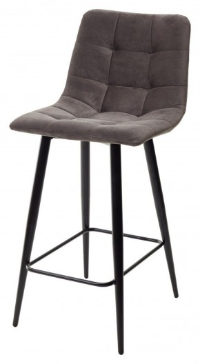 Полубарный стул CHILLI-QB графит #14, велюр / черный каркас (H=66cm) М-City в Камышлове - kamyshlov.ok-mebel.com | фото 1