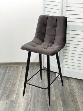 Полубарный стул CHILLI-QB графит #14, велюр / черный каркас (H=66cm) М-City в Камышлове - kamyshlov.ok-mebel.com | фото 2