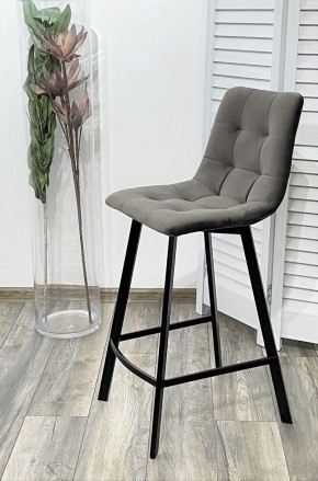 Полубарный стул CHILLI-QB SQUARE графит #14, велюр / черный каркас (H=66cm) М-City в Камышлове - kamyshlov.ok-mebel.com | фото 2