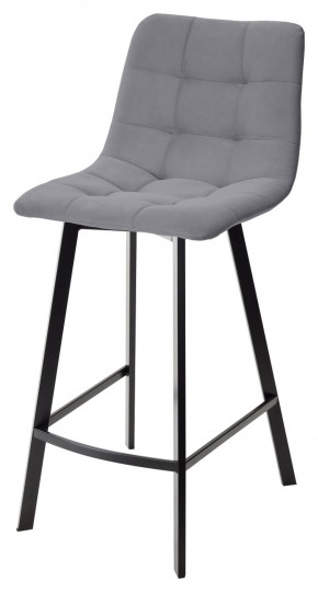 Полубарный стул CHILLI-QB SQUARE серый #27, велюр / черный каркас (H=66cm) М-City в Камышлове - kamyshlov.ok-mebel.com | фото