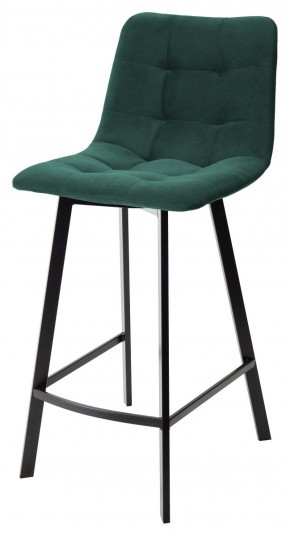 Полубарный стул CHILLI-QB SQUARE зеленый #19, велюр / черный каркас (H=66cm) М-City в Камышлове - kamyshlov.ok-mebel.com | фото 1