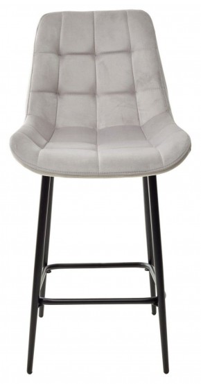 Полубарный стул ХОФМАН, цвет H-09 Светло-серый, велюр / черный каркас H=63cm М-City в Камышлове - kamyshlov.ok-mebel.com | фото 5