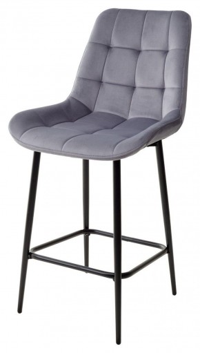 Полубарный стул ХОФМАН, цвет H-14 Серый, велюр / черный каркас H=63cm М-City в Камышлове - kamyshlov.ok-mebel.com | фото