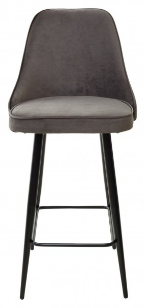 Полубарный стул NEPAL-PB ГРАФИТ #14, велюр/ черный каркас (H=68cm) М-City в Камышлове - kamyshlov.ok-mebel.com | фото 6