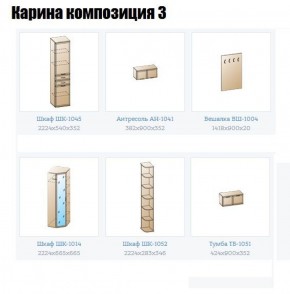 Прихожая Карина (модульная) в Камышлове - kamyshlov.ok-mebel.com | фото 8