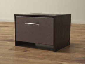PROxSON Тумба Varna (ЛДСП Венге+экокожа Дуб венге с коричневым) 51x40 в Камышлове - kamyshlov.ok-mebel.com | фото