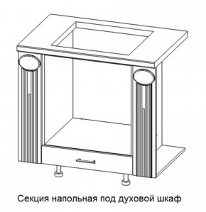 Секция напольная центральная со столешницей под духовой шкаф "Верона" (900) в Камышлове - kamyshlov.ok-mebel.com | фото