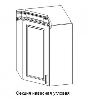 Секция навесная угловая "Верона" (600*600) в Камышлове - kamyshlov.ok-mebel.com | фото
