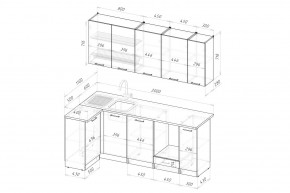 ШЕЛЛИ Кухонный гарнитур Прайм 400 (1100*2000 мм) в Камышлове - kamyshlov.ok-mebel.com | фото 2