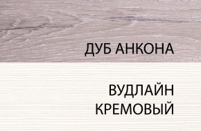 Шкаф 1D, OLIVIA, цвет вудлайн крем/дуб анкона в Камышлове - kamyshlov.ok-mebel.com | фото 3