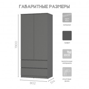 Шкаф 2-х створчатый Симпл ШК-03 (графит) в Камышлове - kamyshlov.ok-mebel.com | фото 6