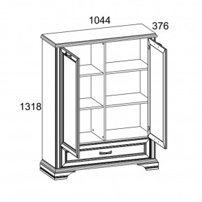 Шкаф 2D1SL, MONAKO, цвет Сосна винтаж/дуб анкона в Камышлове - kamyshlov.ok-mebel.com | фото 3