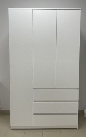 Шкаф 3-ств. с 3 ящиками "Бьянко" в Камышлове - kamyshlov.ok-mebel.com | фото 3