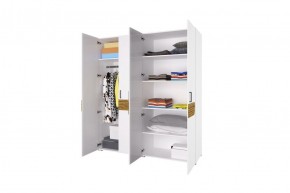 Шкаф 4-х створчатый Милана (Белый/Сосна Гранд) в Камышлове - kamyshlov.ok-mebel.com | фото 2