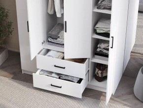 Шкаф 4-х створчатый Титан (белый) в Камышлове - kamyshlov.ok-mebel.com | фото 3