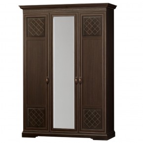 Шкаф для одежды 3-дверный №800 Парма Дуб нортон темный в Камышлове - kamyshlov.ok-mebel.com | фото