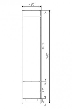 Шкаф для Одежды ЭШ1-РП-19-4 (ручка профильная) серия "Экон" в Камышлове - kamyshlov.ok-mebel.com | фото 2