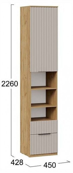 Шкаф комбинированный Хилтон Исп. 2 в Камышлове - kamyshlov.ok-mebel.com | фото 4