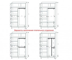 Шкаф-купе 1400 серии SOFT D1+D3+B2+PL1 (2 ящика+1штанга) профиль «Графит» в Камышлове - kamyshlov.ok-mebel.com | фото 7