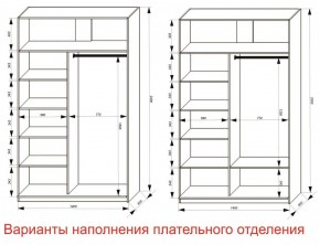 Шкаф-купе 1400 серии SOFT D6+D6+B2+PL3 (2 ящика+2штанги) профиль «Капучино» в Камышлове - kamyshlov.ok-mebel.com | фото 7