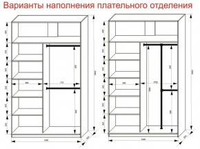 Шкаф-купе 1400 серии SOFT D8+D2+B2+PL4 (2 ящика+F обр.штанга) профиль «Графит» в Камышлове - kamyshlov.ok-mebel.com | фото 7