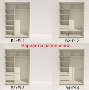 Шкаф-купе 1400 серии SOFT D8+D2+B2+PL4 (2 ящика+F обр.штанга) профиль «Капучино» в Камышлове - kamyshlov.ok-mebel.com | фото 4