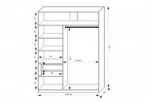 Шкаф-купе 1500 серии NEW CLASSIC K3+K3+B2+PL1 (2 ящика+1 штанга) профиль «Капучино» в Камышлове - kamyshlov.ok-mebel.com | фото 3