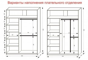 Шкаф-купе 1600 серии SOFT D1+D3+B2+PL1 (2 ящика+1штанга) профиль «Графит» в Камышлове - kamyshlov.ok-mebel.com | фото 7