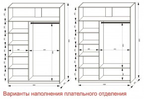 Шкаф-купе 1600 серии SOFT D8+D2+B2+PL4 (2 ящика+F обр.штанга) профиль «Графит» в Камышлове - kamyshlov.ok-mebel.com | фото 7