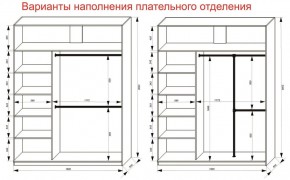 Шкаф-купе 1800 серии SOFT D8+D2+B2+PL4 (2 ящика+F обр.штанга) профиль «Графит» в Камышлове - kamyshlov.ok-mebel.com | фото 8