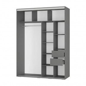 Шкаф-купе Крафт-6 1.6 м ШКК-06 (графит) в Камышлове - kamyshlov.ok-mebel.com | фото 2