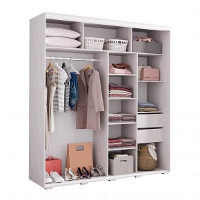Шкаф-купе Крафт-6 1.6 м ШКК-06 (ясень белый) в Камышлове - kamyshlov.ok-mebel.com | фото 2