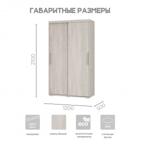 Шкаф-купе ШКК-11 (ясень белый) в Камышлове - kamyshlov.ok-mebel.com | фото 7