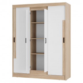 Шкаф-купе Смарт ШКК-06 (дуб сонома/белый) в Камышлове - kamyshlov.ok-mebel.com | фото 3