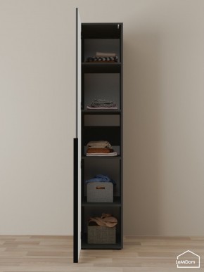 Шкаф Linnea MHR-1-2 2050х400х510 (Графит-М 11.1.25) в Камышлове - kamyshlov.ok-mebel.com | фото 4