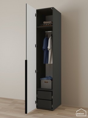 Шкаф Linnea MHR-1-3 2050х400х510 (Графит-М 11.1.25) в Камышлове - kamyshlov.ok-mebel.com | фото 5