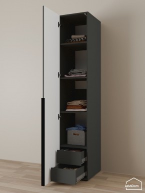 Шкаф Linnea MHR-1-4 2050х400х510 (Графит-М 11.1.25) в Камышлове - kamyshlov.ok-mebel.com | фото 6