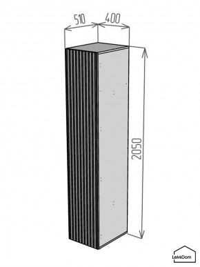 Шкаф Linnea MHR-1PO-2 2050х400х510 (Белый-М 11.1.2) в Камышлове - kamyshlov.ok-mebel.com | фото 2
