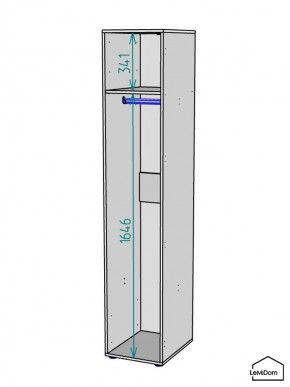 Шкаф Linnea MHR-1PO 2050х400х510 (Белый-М 11.1.2) в Камышлове - kamyshlov.ok-mebel.com | фото 3